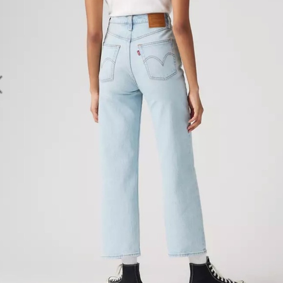Levi's Ribcage Straight Ankle Light Blue Women's Jeans-27" - Picture 2 of 7